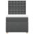 Pat box spring cu saltea, gri închis, 90x190 cm, textil GartenMobel Dekor
