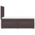 Pat box spring cu saltea, maro închis, 90x200 cm, textil GartenMobel Dekor