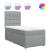 Pat box spring cu saltea, gri deschis, 90x200 cm, textil GartenMobel Dekor