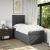 Pat box spring cu saltea, gri închis, 90x200 cm, textil GartenMobel Dekor