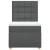 Pat box spring cu saltea, gri închis, 90x200 cm, textil GartenMobel Dekor