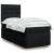 Pat box spring cu saltea, negru, 90x200 cm, textil GartenMobel Dekor