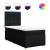 Pat box spring cu saltea, negru, 90x200 cm, textil GartenMobel Dekor
