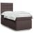 Pat box spring cu saltea, maro închis, 90x200 cm, textil GartenMobel Dekor