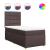 Pat box spring cu saltea, maro închis, 90x200 cm, textil GartenMobel Dekor