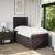 Pat box spring cu saltea, maro închis, 90x200 cm, textil GartenMobel Dekor