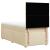 Pat box spring cu saltea, crem, 90x200 cm, textil GartenMobel Dekor