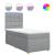 Pat box spring cu saltea, gri deschis, 100x200 cm, textil GartenMobel Dekor