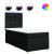 Pat box spring cu saltea, negru, 100x200 cm, textil GartenMobel Dekor