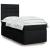 Pat box spring cu saltea, negru, 100x200 cm, textil GartenMobel Dekor