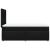 Pat box spring cu saltea, negru, 100x200 cm, textil GartenMobel Dekor