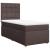 Pat box spring cu saltea, maro închis, 100x200 cm, textil GartenMobel Dekor
