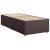 Pat box spring cu saltea, maro închis, 100x200 cm, textil GartenMobel Dekor