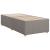 Pat box spring cu saltea, gri taupe, 100x200 cm, textil GartenMobel Dekor
