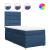 Pat box spring cu saltea, albastru, 100x200 cm, textil GartenMobel Dekor