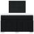 Pat box spring cu saltea, negru, 120x200 cm, textil GartenMobel Dekor