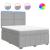 Pat box spring cu saltea, gri deschis, 140x190 cm, textil GartenMobel Dekor