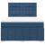 Pat box spring cu saltea, albastru, 140x200 cm, textil GartenMobel Dekor
