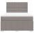 Pat box spring cu saltea, gri taupe, 140x200 cm, textil GartenMobel Dekor