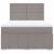 Pat box spring cu saltea, gri taupe, 160x200 cm material textil GartenMobel Dekor