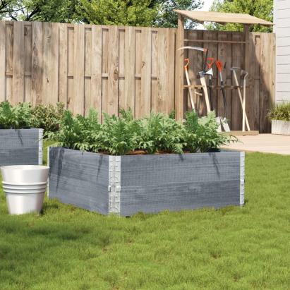 Jardinieră de grădină, gri, 100x100 cm, lemn masiv pin GartenMobel Dekor