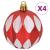Set globuri de Crăciun, 64 piese, roșu și alb GartenMobel Dekor