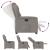Fotoliu rabatabil electric, gri taupe, material textil GartenMobel Dekor