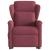 Fotoliu rabatabil de masaj cu ridicare, roșu vin, textil GartenMobel Dekor