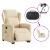 Fotoliu electric de masaj rabatabil cu ridicare, crem, textil GartenMobel Dekor