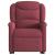 Fotoliu de masaj electric rabatabil cu ridicare roșu vin textil GartenMobel Dekor