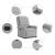 Scaun reclinabil electric Cloud Grey Fabric GartenMobel Dekor
