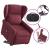 Fotoliu rabatabil de masaj cu ridicare, roșu vin, textil GartenMobel Dekor