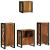 Set de mobilier pentru baie cu raft 4 pcs Lemn recuperat masiv GartenMobel Dekor