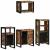 Set de mobilier pentru baie cu raft 4 pcs Lemn recuperat masiv GartenMobel Dekor