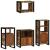 Set de mobilier pentru baie cu raft 4 pcs Lemn recuperat masiv GartenMobel Dekor