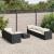 Set mobilier de grădină cu perne, 8 piese, negru, poliratan GartenMobel Dekor