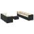 Set mobilier de grădină cu perne, 8 piese, negru, poliratan GartenMobel Dekor