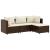 Set mobilier de grădină cu perne, 4 piese, maro, poliratan GartenMobel Dekor