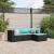 Set mobilier relaxare grădină 4 piese cu perne poliratan negru GartenMobel Dekor