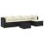 Set mobilier de grădină cu perne, 6 piese, negru, poliratan GartenMobel Dekor