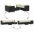 Set mobilier de grădină cu perne, 6 piese, negru, poliratan GartenMobel Dekor