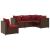 Set șezlonguri de grădină, 5 piese, cu perne, maro, poliratan GartenMobel Dekor