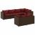 Set mobilier de grădină cu perne, 7 piese, maro, poliratan GartenMobel Dekor