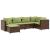 Set mobilier de grădină cu perne, 6 piese, maro, poliratan GartenMobel Dekor