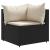 Set mobilier de grădină cu perne, 6 piese, negru, poliratan GartenMobel Dekor