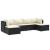 Set mobilier de grădină cu perne, 6 piese, negru, poliratan GartenMobel Dekor