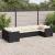 Set mobilier de grădină cu perne, 7 piese, negru, poliratan GartenMobel Dekor