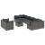 Set mobilier de grădină cu perne, 10 piese, gri, poliratan GartenMobel Dekor