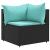 Set canapele de grădină cu perne, 10 piese, negru, poliratan GartenMobel Dekor