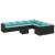 Set canapele de grădină cu perne, 10 piese, negru, poliratan GartenMobel Dekor